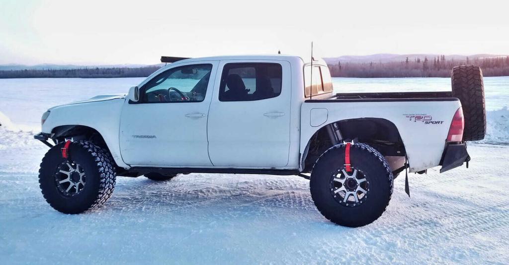 Getting unstuck from a snowbank is simple with a set of TruckClaws