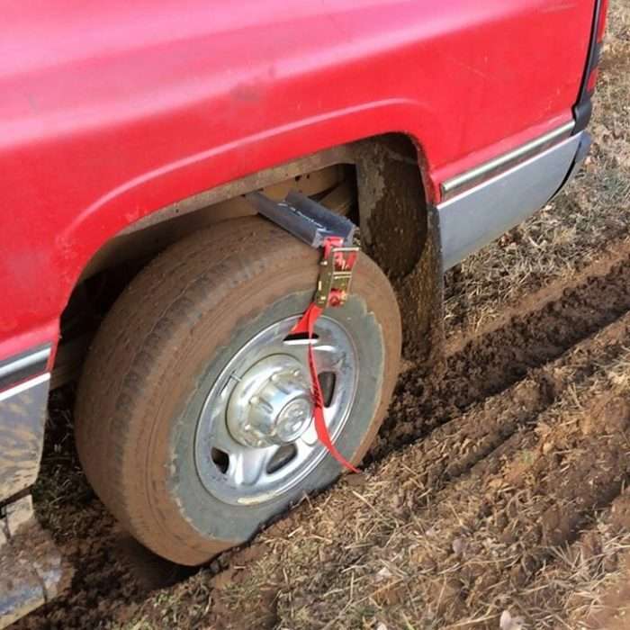 Truckclaws are a vehicle traction aid that solves the problem of getting unstuck