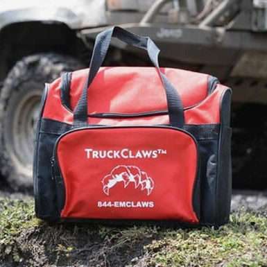 Truckclaws, much like other traction aids, are highly portable and easily stored in a vehicle recovery kit