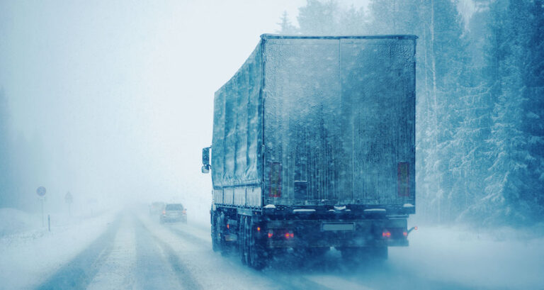 Truck Driving good in snow