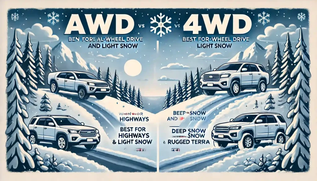 when to use awd or 4wd in snow