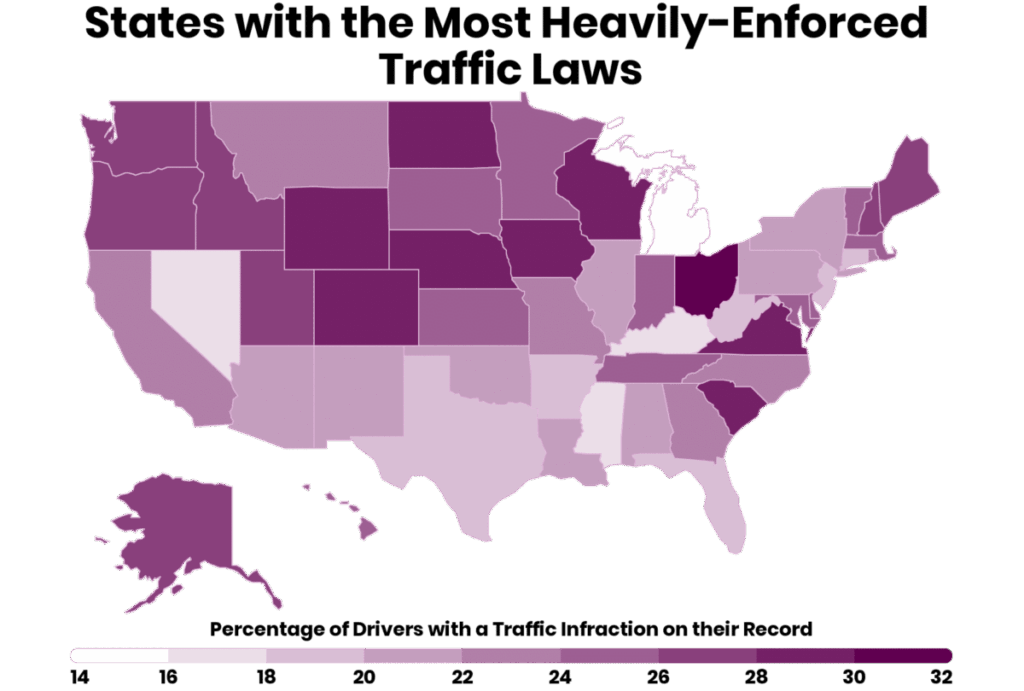 States with Strict Enforcement and Heavy Penalties