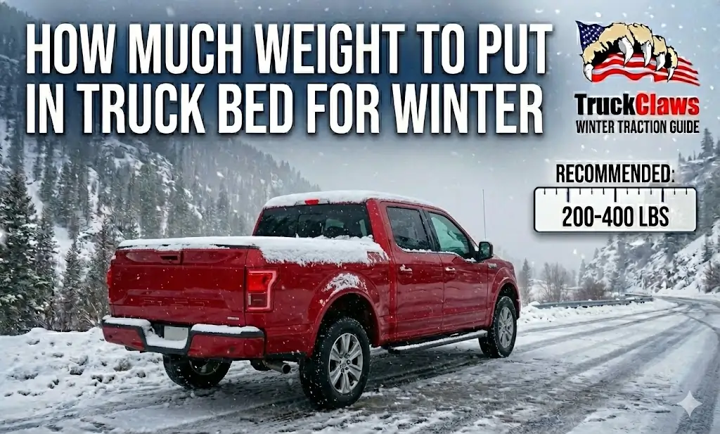 How much weight to put in truck bed for winters