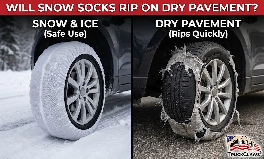 Will Snow Socks Rip on Dry Pavement
