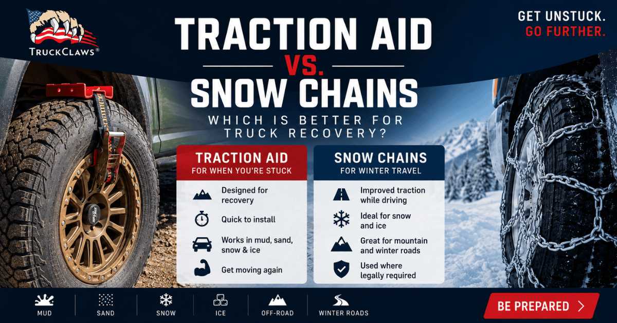 Traction Aid vs Snow Chains