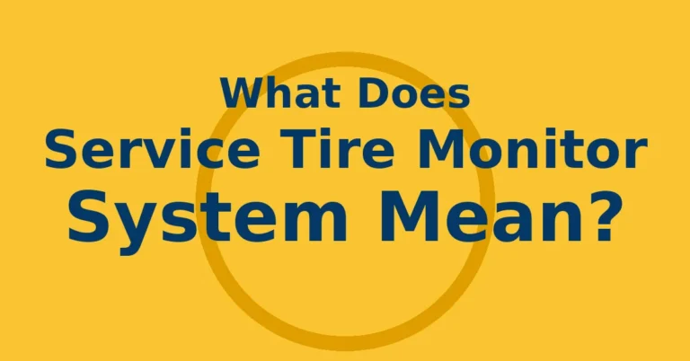 What does service tire monitor system mean - TPMS explained for truck drivers